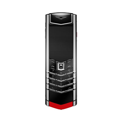 VERTU SIGNATURE S+ PHONE WHITE STEEL RASPBERRY RED CALFSKIN, view 1