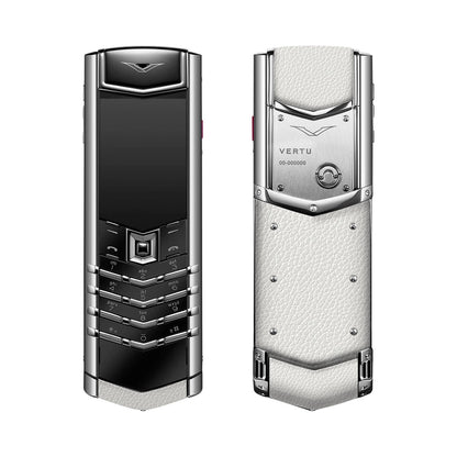 VERTU SIGNATURE S+ PHONE WHITE STEEL WHITE CALFSKIN, view 2