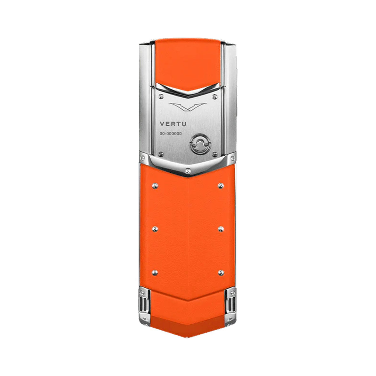 VERTU SIGNATURE V PHONE DAWNING ORANGE CALFSKIN, view 1