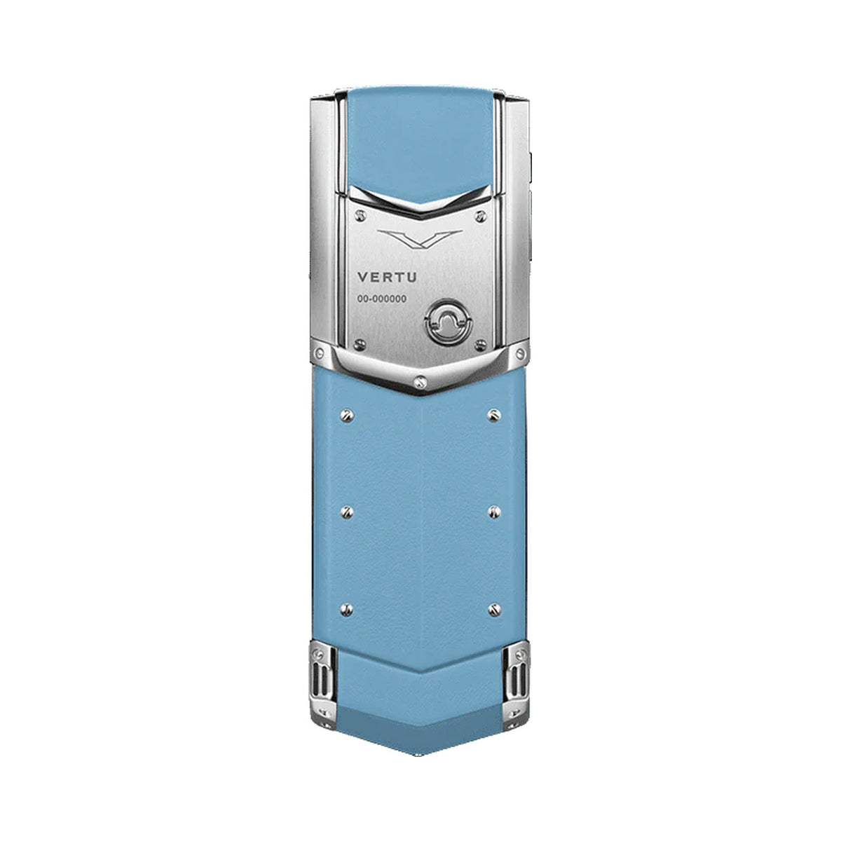 VERTU SIGNATURE V PHONE POWDER BLUE CALFSKIN, view 1