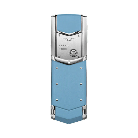 VERTU SIGNATURE V PHONE POWDER BLUE CALFSKIN, view 1
