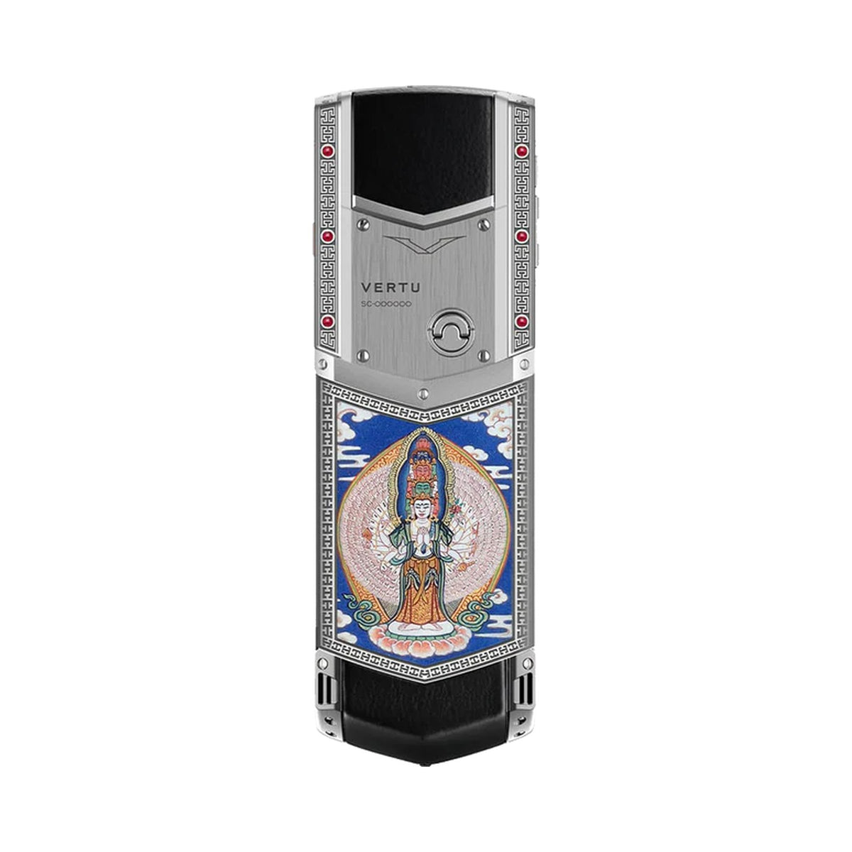 VERTU SIGNATURE V PHONE THANGKA AVALOKITESVARA PURE SILVER, view 1