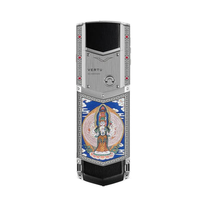 VERTU SIGNATURE V PHONE THANGKA AVALOKITESVARA PURE SILVER, view 1