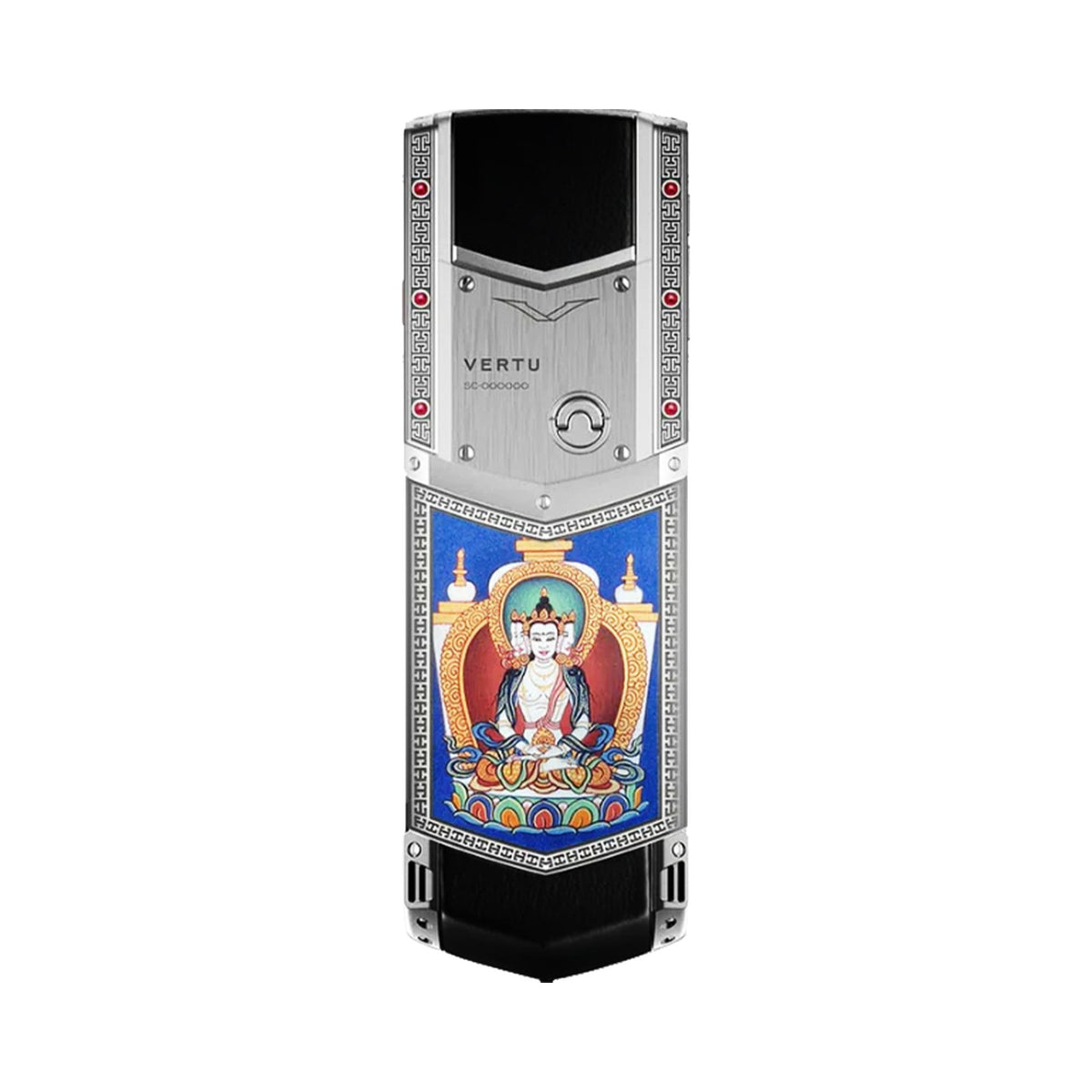 VERTU SIGNATURE V PHONE THANGKA VAIROCHANA PURE SILVER, view 1