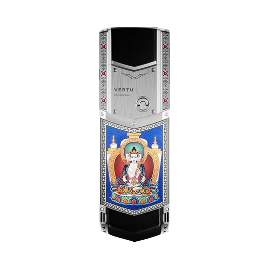 VERTU SIGNATURE V PHONE THANGKA VAIROCHANA PURE SILVER, view 1