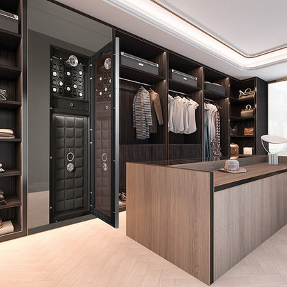 Buben & Zorweg Vision Inbuilt safe, in a dressing room, door open
