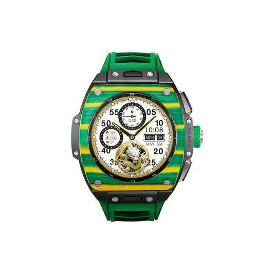 VERTU GRAND WATCH YELLOW AND GREEN CARBON FIBRE, view 1