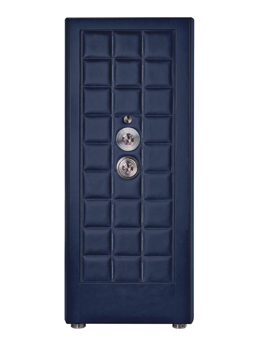 Buben & Zorweg Orion XXL Plus Watch Safe in Blue Nappa leather