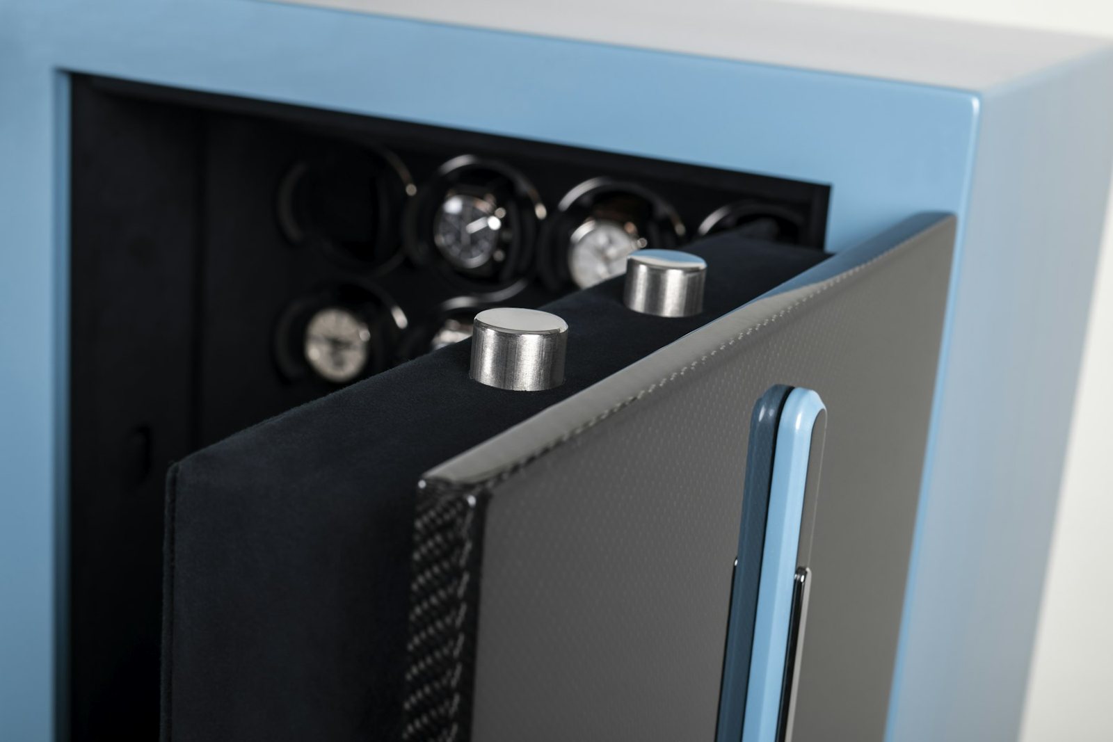 Buben & Zorweg Turbo safe, Shark Blue with the door open
